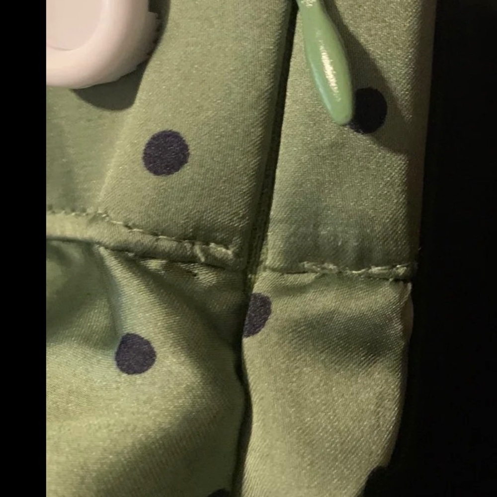 Zara Mint Blue Green Polka Dot Ruching Midi Bloggers Favorite Skirt - Picture 7 of 8